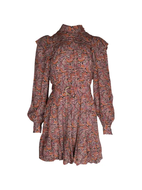 Ulla Johnson Luna long-sleeve ruffled silk mini dress Red NAPPUGBCL291042W