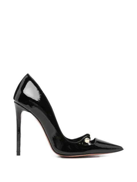 HARDOT patent-leather pointed-toe pumps Black 1MORE11