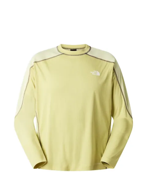 The North Face logo-print long-sleeve T-shirt Yellow NF0A8G93L3I100