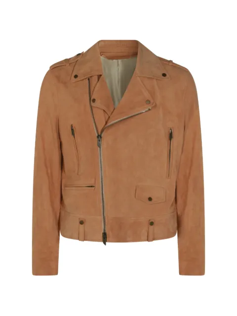 Salvatore Santoro suede biker jacket Neutrals 48578U
