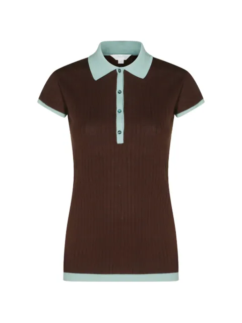 Malo Makò ribbed-knit polo shirt Brown DXD056F3I45