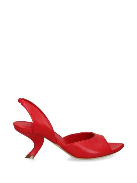 Vic Matie slingback leather sandals Red 1K5802DK24H060410