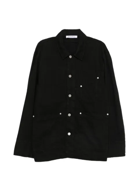 Études Studio Worker rivet-detailed patch-pocket cotton jacket Black E26MMOUT740