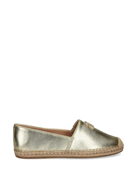Tommy Hilfiger TH-monogram-plaque metallic espadrilles Gold FW0FW09473