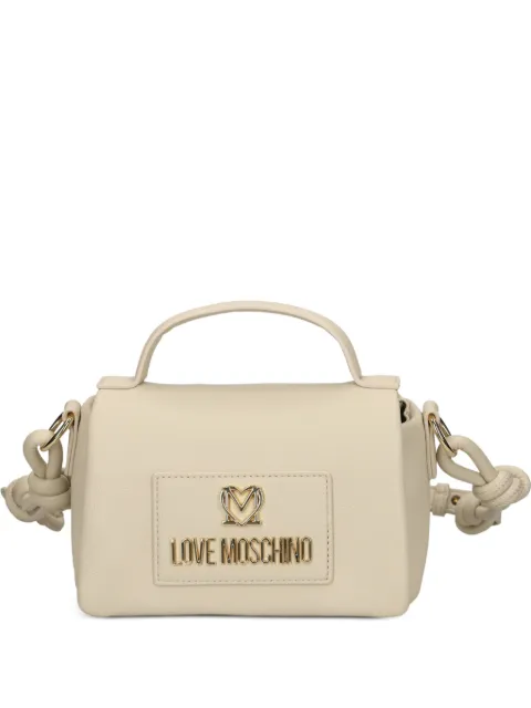 Love Moschino logo-plaque knotted-strap cross body bag Neutrals JC4236PP0OKC0
