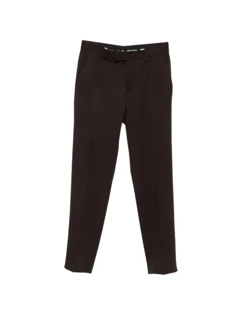 Karl Lagerfeld Road monogram-pattern tailored trousers Brown 25500210564115