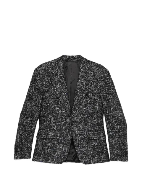 Karl Lagerfeld glitter-effect tweed blazer Black 15543310564066