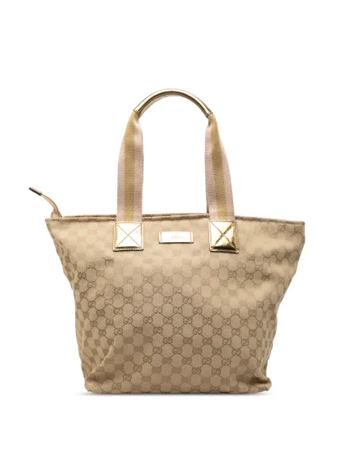 Gucci Pre-Owned 2000-2015 GG Canvas Web tote bag Gold GU525ME0KYEDSDRQ