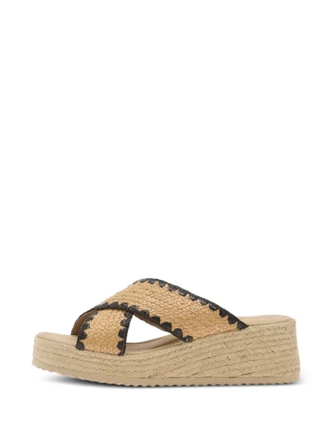Geox Alemeria crossover-strap platform sandals Neutrals D651KC00011C6182
