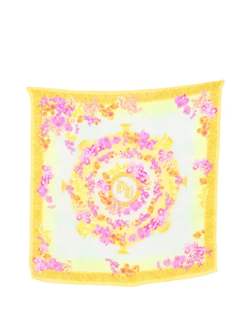 Versace Pre-Owned 2000s floral-print scarf Yellow VE250BAJ