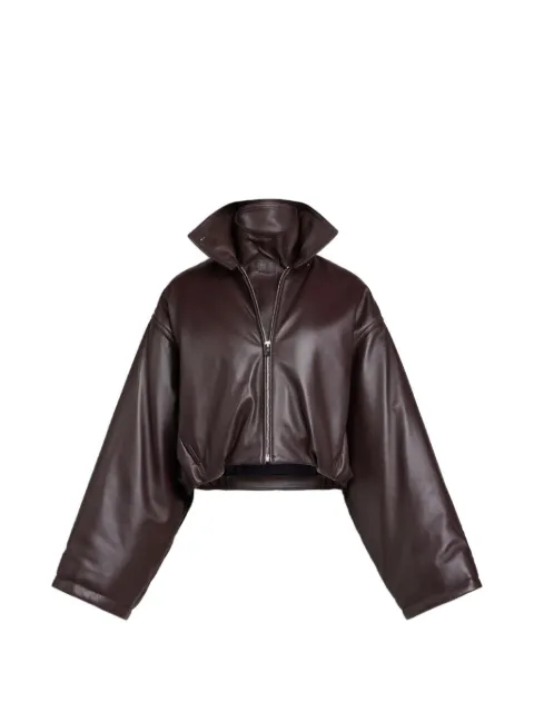 Alaïa zip-up bomber jacket Brown AA9V1289C228C