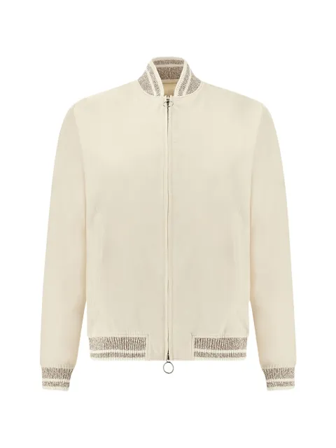 Paul & Shark Typhoon® Platinum striped-trim bomber jacket Neutrals 26452066