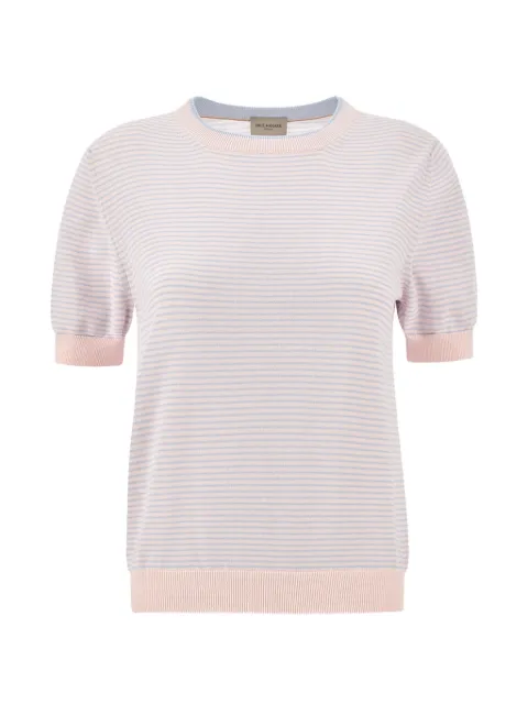 Paul & Shark striped short-sleeve sweater Pink 26451515