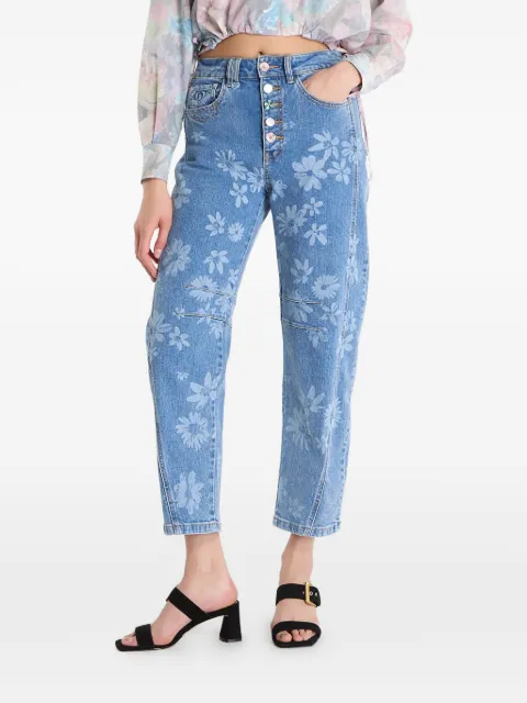 Desigual floral-print jeans Blue 26SWDD065053