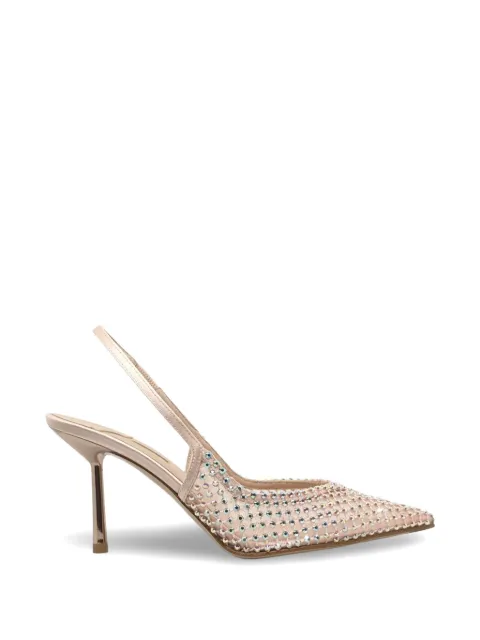 Le Silla Gilda crystal-embellished slingback pumps Neutrals 4172F080BXPPSSM
