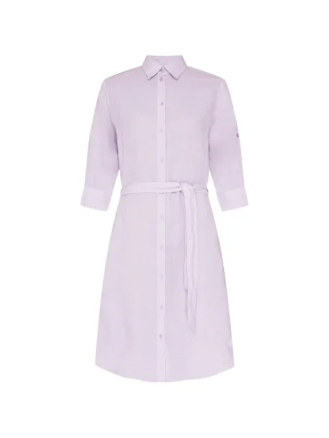Vilebrequin Ludovie belted linen shirt midi dress Purple LDVEU102