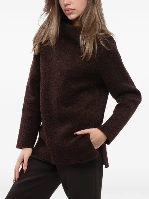 Jil Sander bouclé boat-neck sweater Brown J03NC0203J20110602