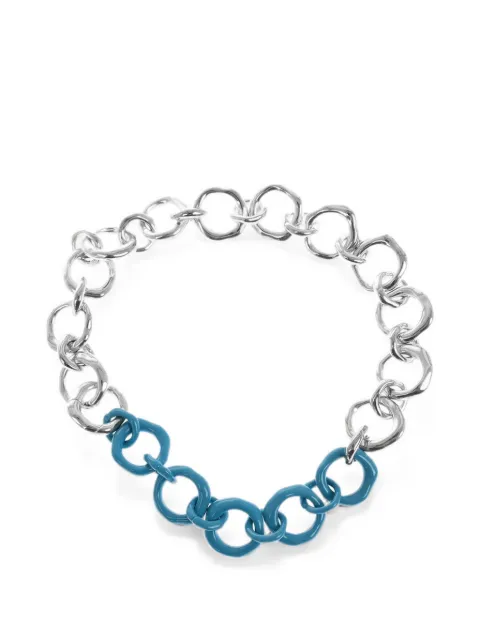Jil Sander enameled chain necklace Silver J11UU0032J12027