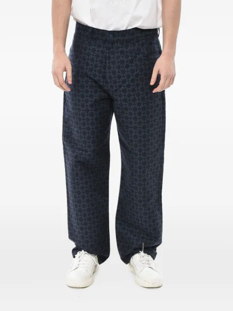 Givenchy monogram-pattern 5-pocket trousers Blue BM51HV15TJ