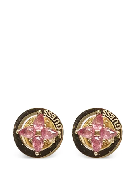 GUESS USA crystal-embellished floral earrings Gold JUBE06040JWYGPK