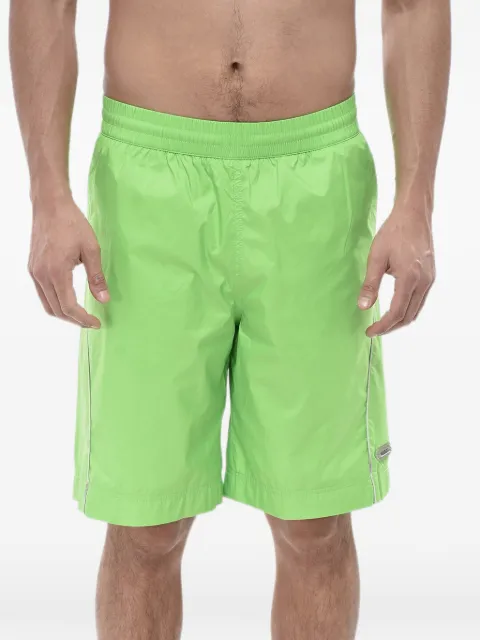 Givenchy logo-patch embroidered swim shorts Green BM518Q14DG322