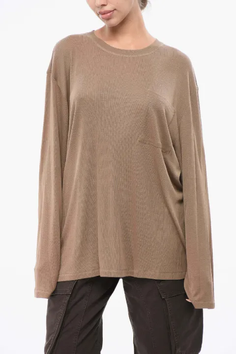 By Malene Birger Fayeh chest-pocket T-shirt Brown Q702780231DJ