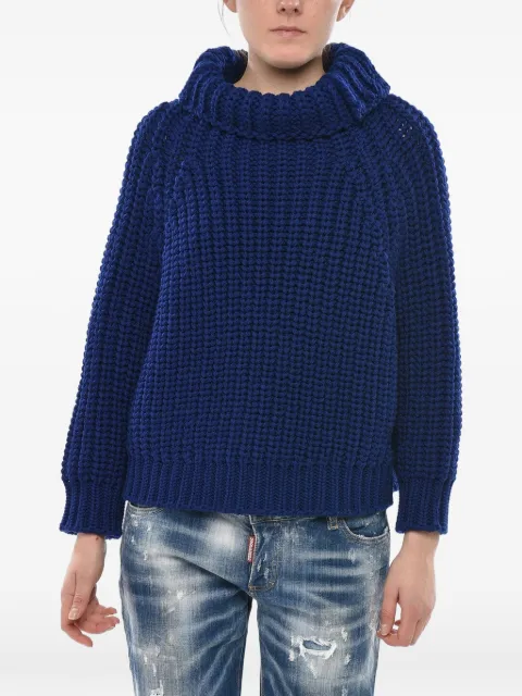 Givenchy chunky-knit turtleneck sweater Blue BW90RL4ZN7470