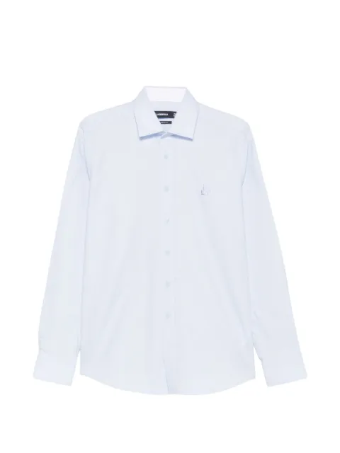 Karl Lagerfeld logo-embroidered long-sleeve shirt Blue 60519260563784