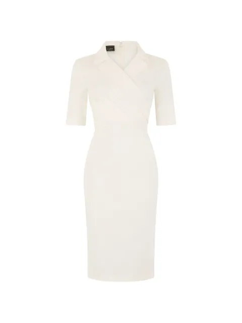 PINKO slim-fit midi dress with bow White 106499A34I