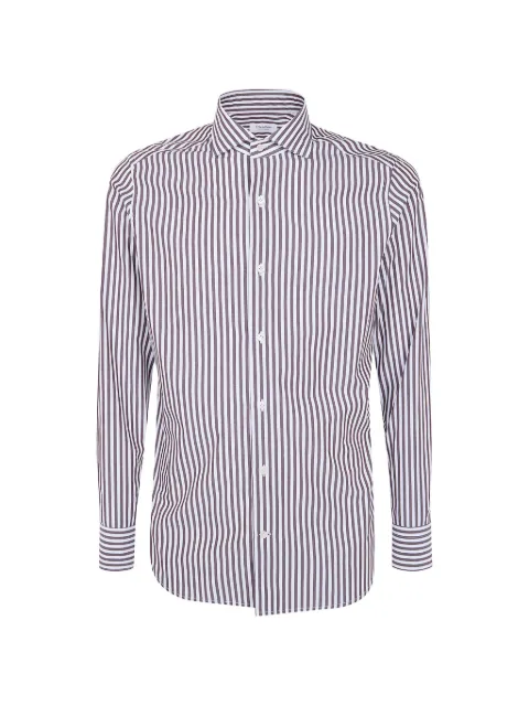 Tintoria Mattei striped long-sleeve shirt Brown AD3MGV