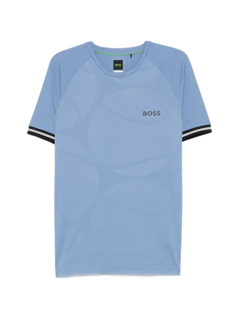 BOSS active slim-fit T-shirt with tennis-ball embossing Blue 50559207