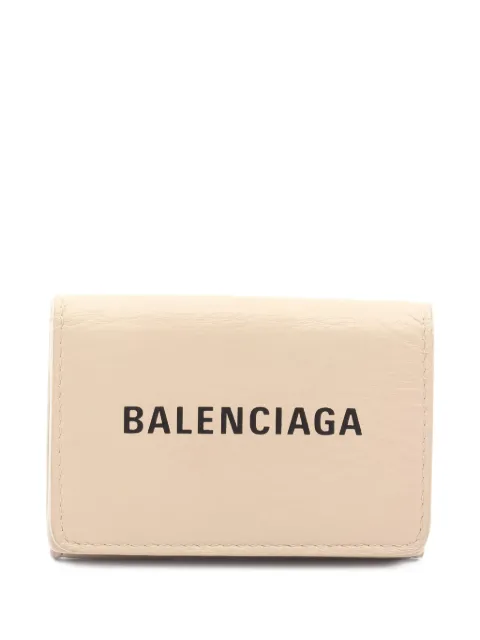 Balenciaga Pre-Owned 2010s logo-lettering wallet Neutrals 1063153