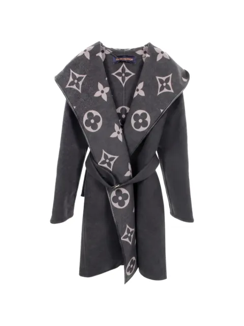 Louis Vuitton Pre-Owned 2010s belted coat Grey 1061930
