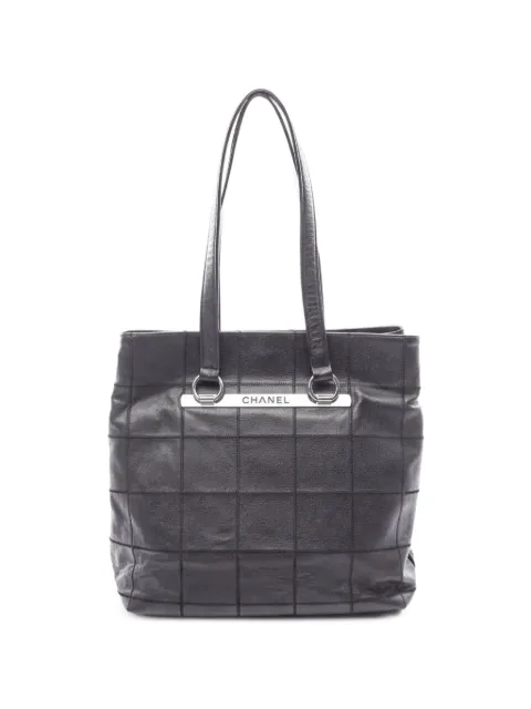CHANEL Pre-Owned 2004-2005 Chocolate Bar Caviar leather tote bag Black 10639869974904
