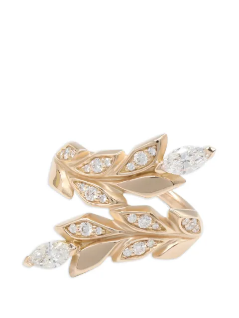 Tiffany & Co. Pre-Owned 2010s Victoria Vine bypass ring Pink 1062371