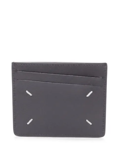 Maison Martin Margiela Pre-Owned 2020s four-stitch leather card case Black 1063287