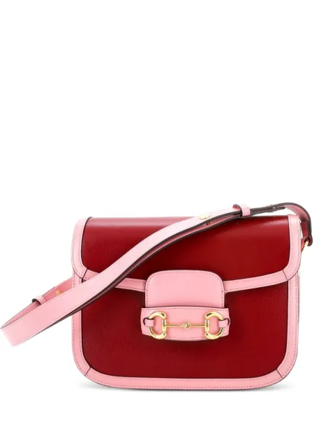 Gucci Pre-Owned Horsebit 1955 Leather Small shoulder bag Pink ZP3ZLL04153IZV6V