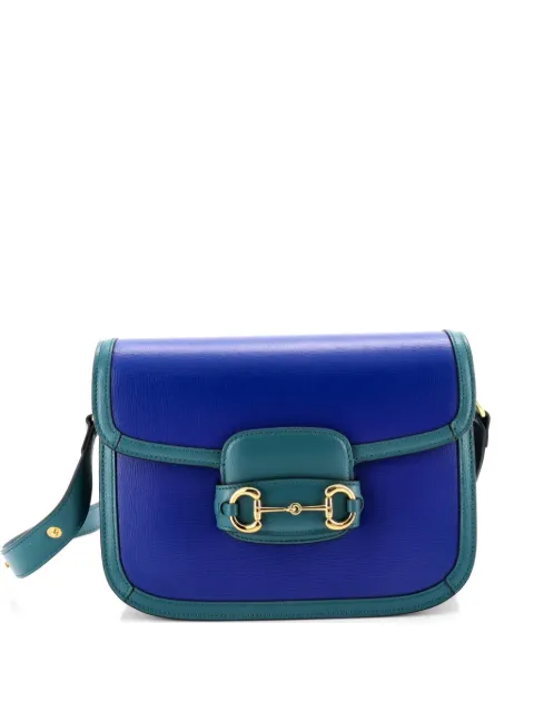 Gucci Pre-Owned Horsebit 1955 Leather Small shoulder bag Blue GL535TYHM3GG1B0F