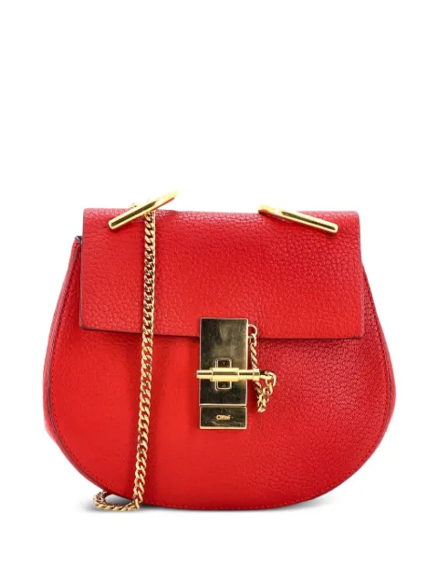 Chloé Pre-Owned Drew Leather Mini crossbody bag Red DRPKSL4FI6F0IF62