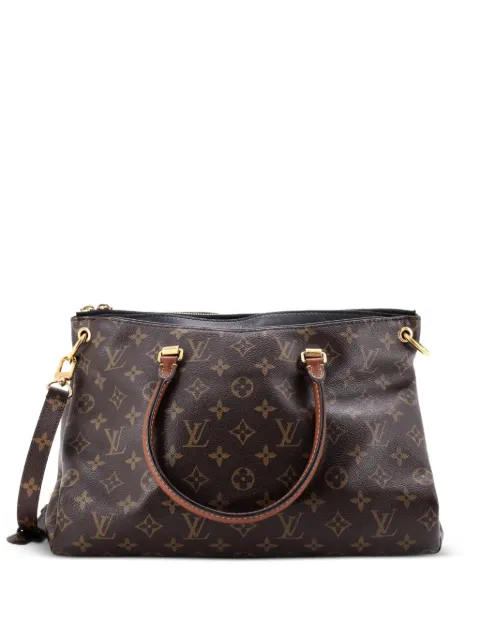 Louis Vuitton Pre-Owned Pallas Tote Monogram Canvas with Leather shoulder bag Brown UE4BCHDOQ17V7PG9