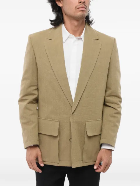Valentino Garavani single-breasted patch-pocket blazer Neutrals 5V0CEG43AET0BG