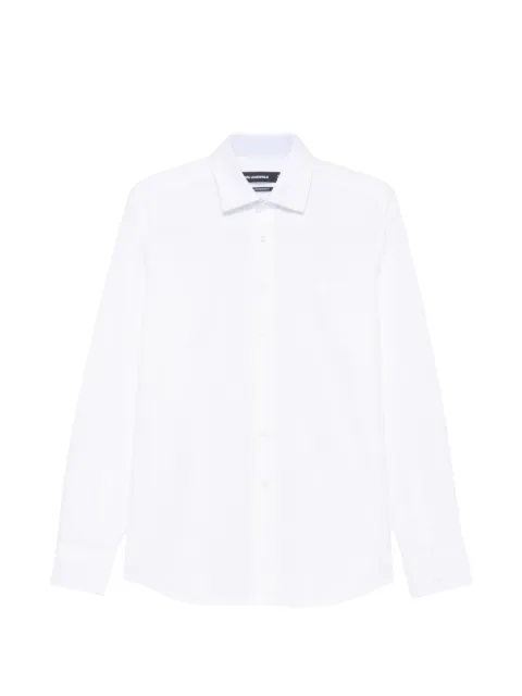 Karl Lagerfeld logo-embroidered long-sleeve shirt White 60519260563784