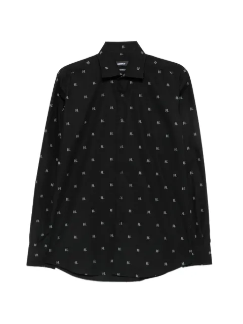 Karl Lagerfeld logo-print long-sleeve shirt Black 60500061563622