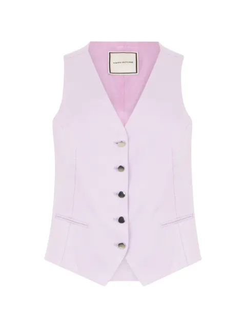 Tagliatore button-up waistcoat Purple GRACIE260019