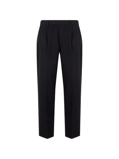 Zegna pleated pressed-crease trousers Black TP45UHI05A3
