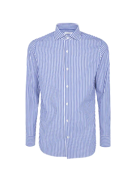 Tintoria Mattei striped long-sleeve shirt Blue AD3MGV