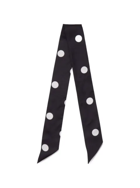 Hai polka-dot skinny scarf Black ACCTPDCSB