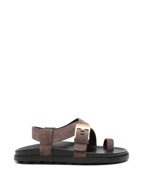 Tod's buckle-fastening toe-strap sandals Brown XXW68K0KB30RE0