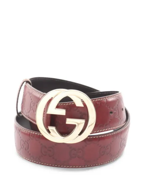 Gucci Pre-Owned 2010s Interlocking G belt Red 1060350