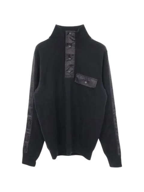 Christian Dior Pre-Owned 2010s Oblique panel sweater Black 1061968